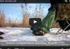 фрагмент с видео о зимней рыбалке