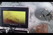 экран камеры подводной съемки на рыбалке