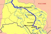 Река Обь на карте Росиии