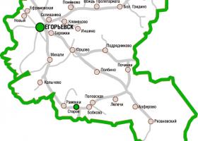 Карта Егорьевского района
