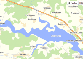 Рузское водохранилище, карты