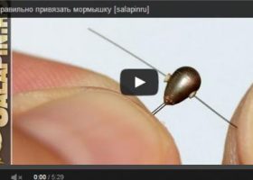 Как привязать мормышку, видео