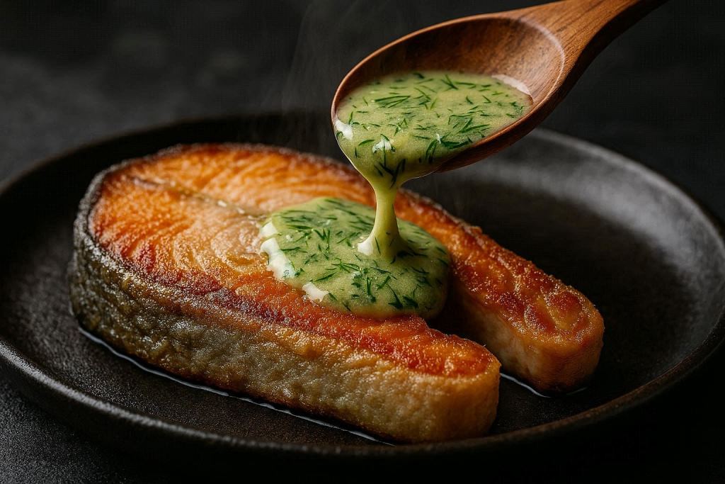 Запеченый стейк кумжи Запеченый стейк кумжи